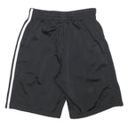 ADIDAS Mens Black Casual Shorts S W26 Lightweight Three Stripe Design