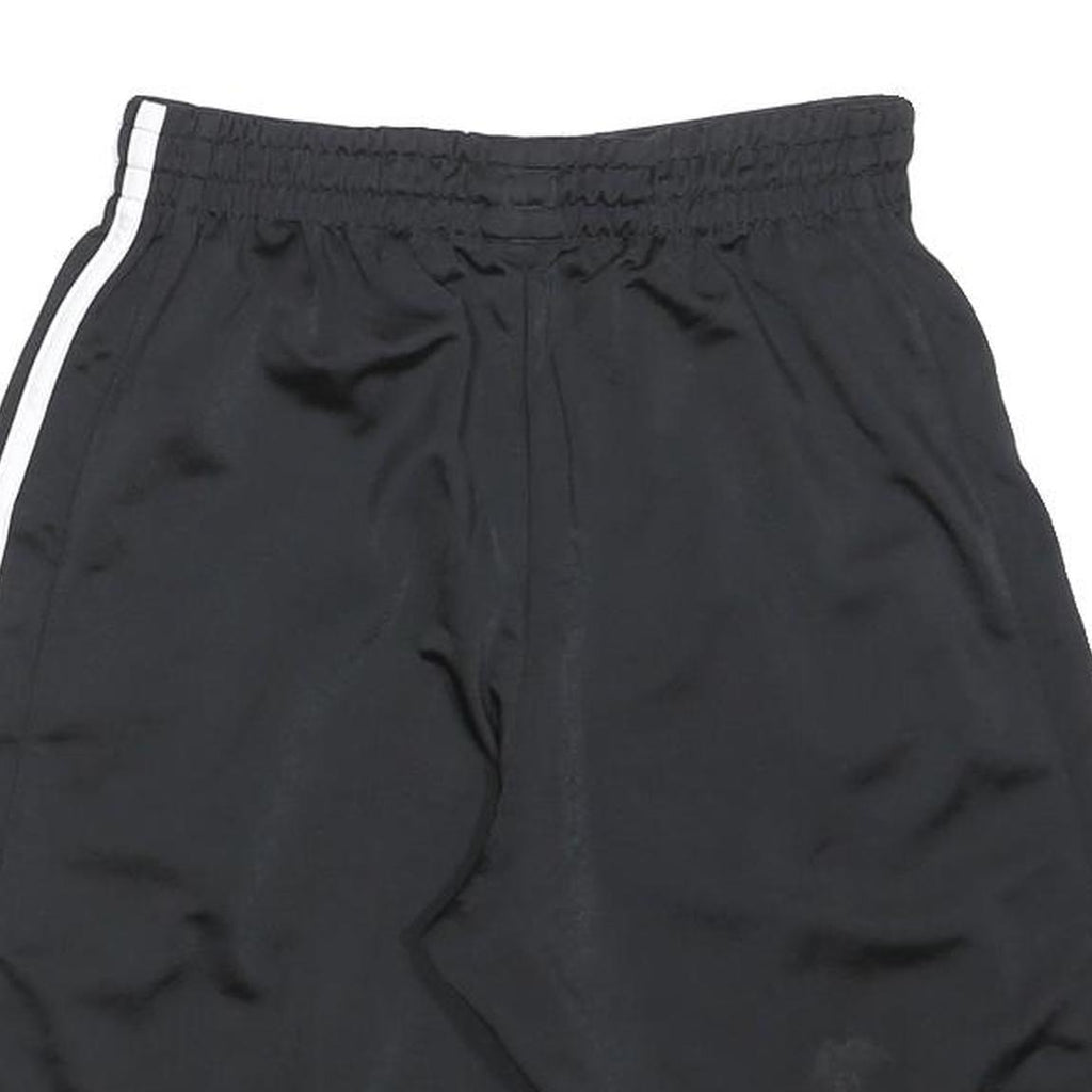 ADIDAS Mens Black Casual Shorts S W26 Lightweight Three Stripe Design