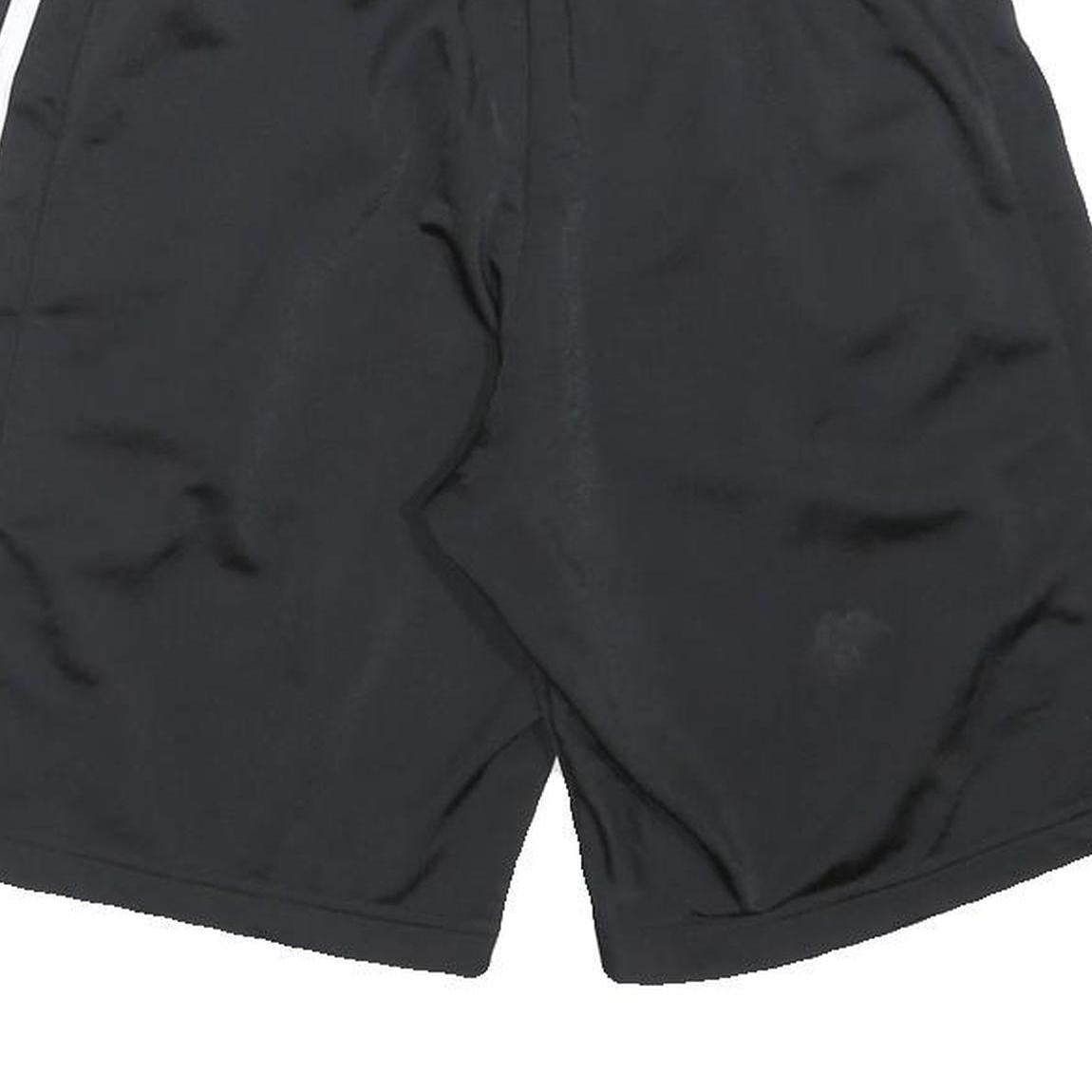 ADIDAS Mens Black Casual Shorts S W26 Lightweight Three Stripe Design