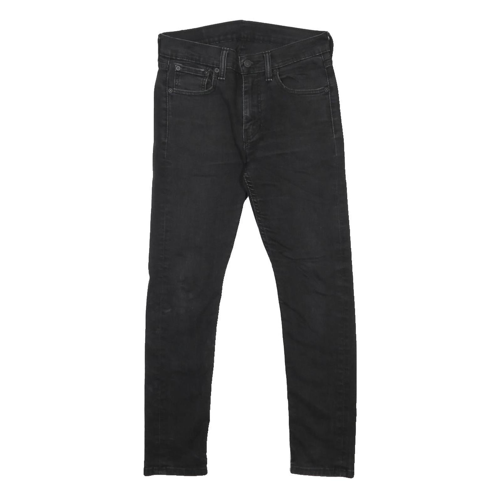 LEVI'S 519 Mens Slim Black Denim Dark W30 L27 Slim Fit Jeans Zip Fly