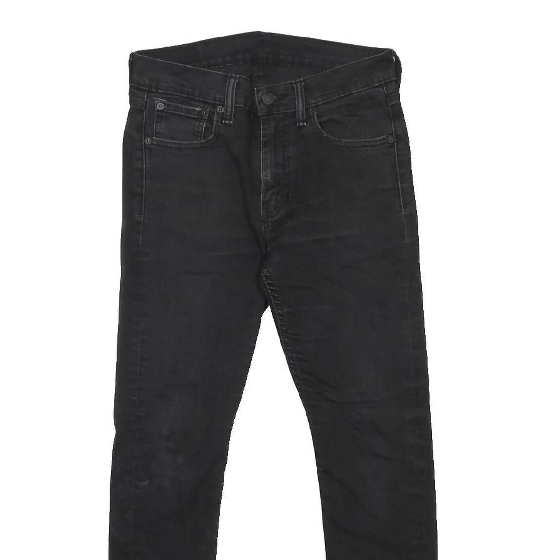LEVI'S 519 Mens Slim Black Denim Dark W30 L27 Slim Fit Jeans Zip Fly