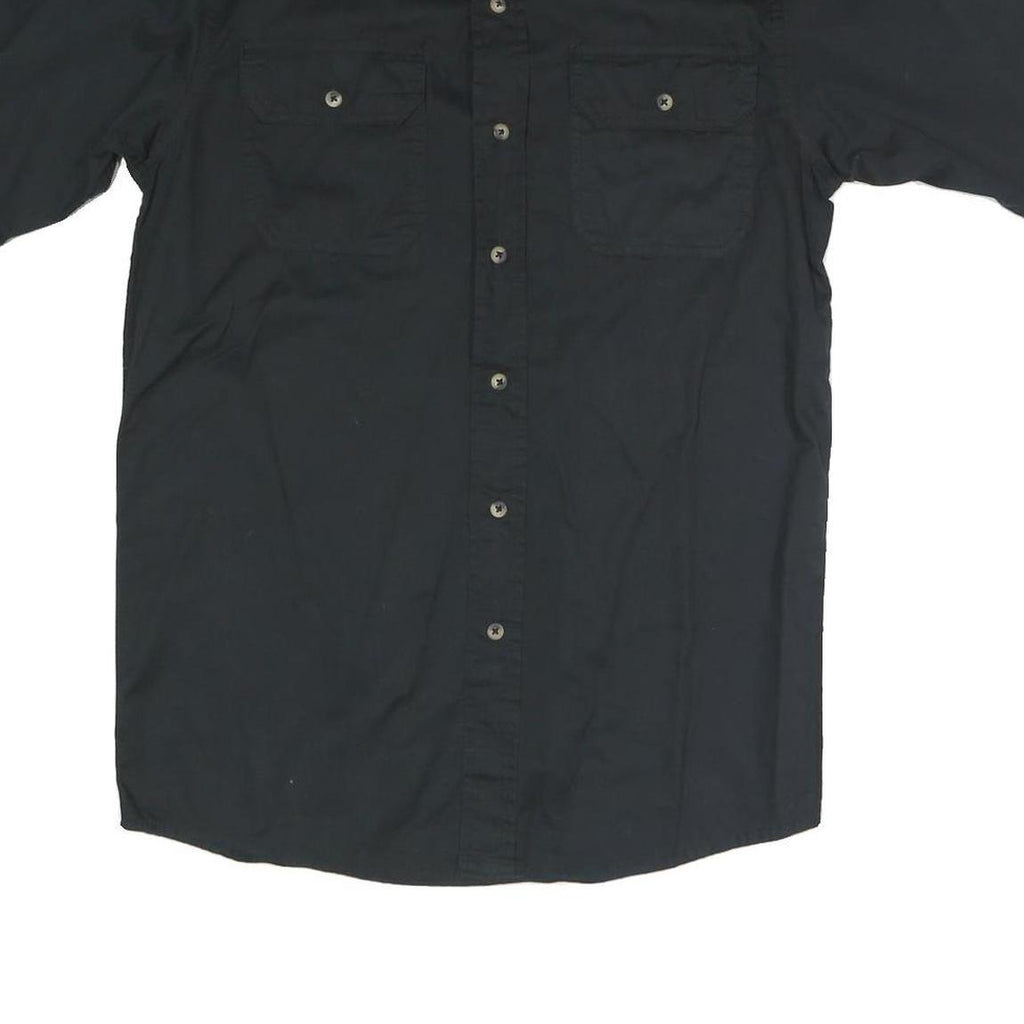 WRANGLER Mens Black & Beige Short Sleeve Shirt S Button Casual Workwear