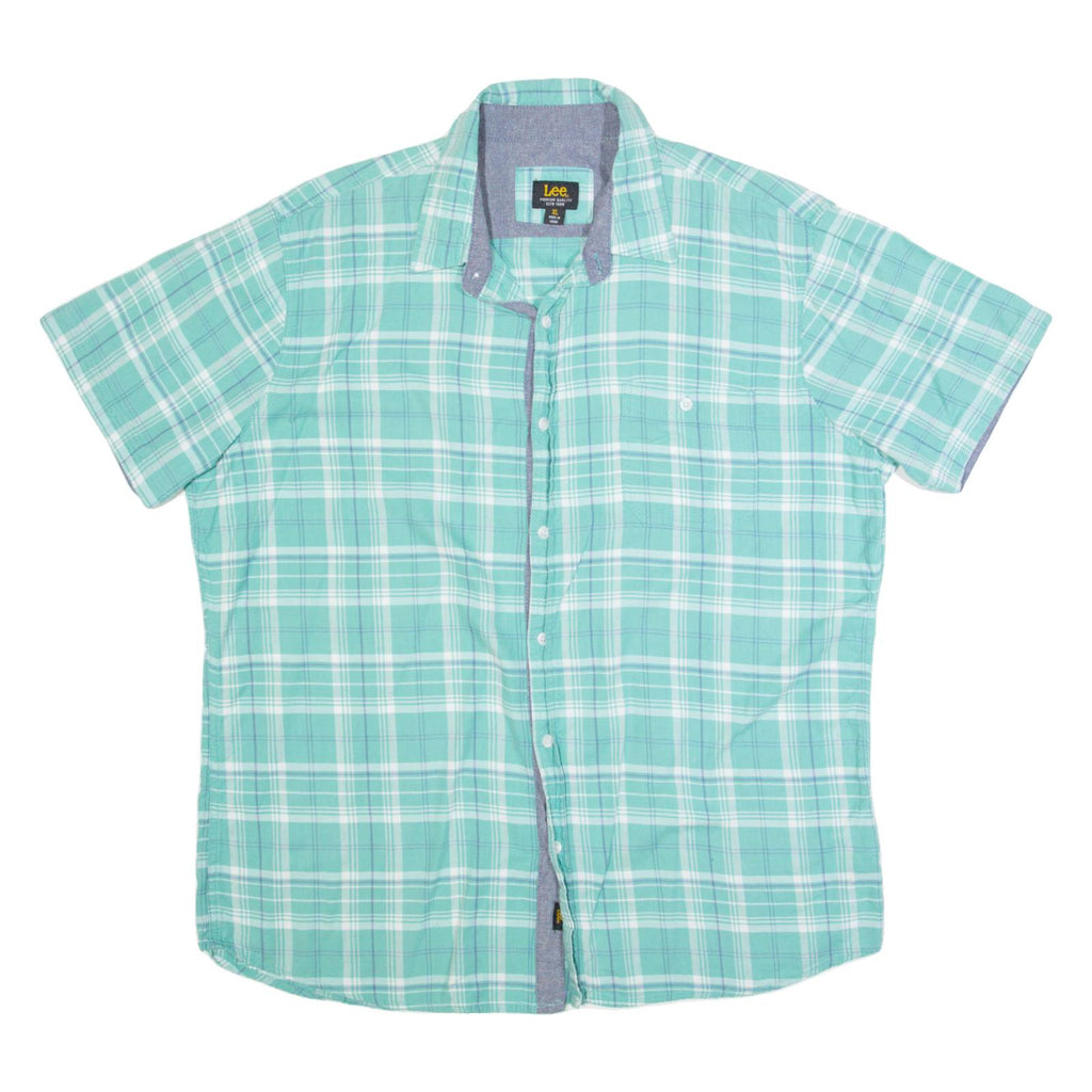 LEE Mens Shirt Blue Check XL