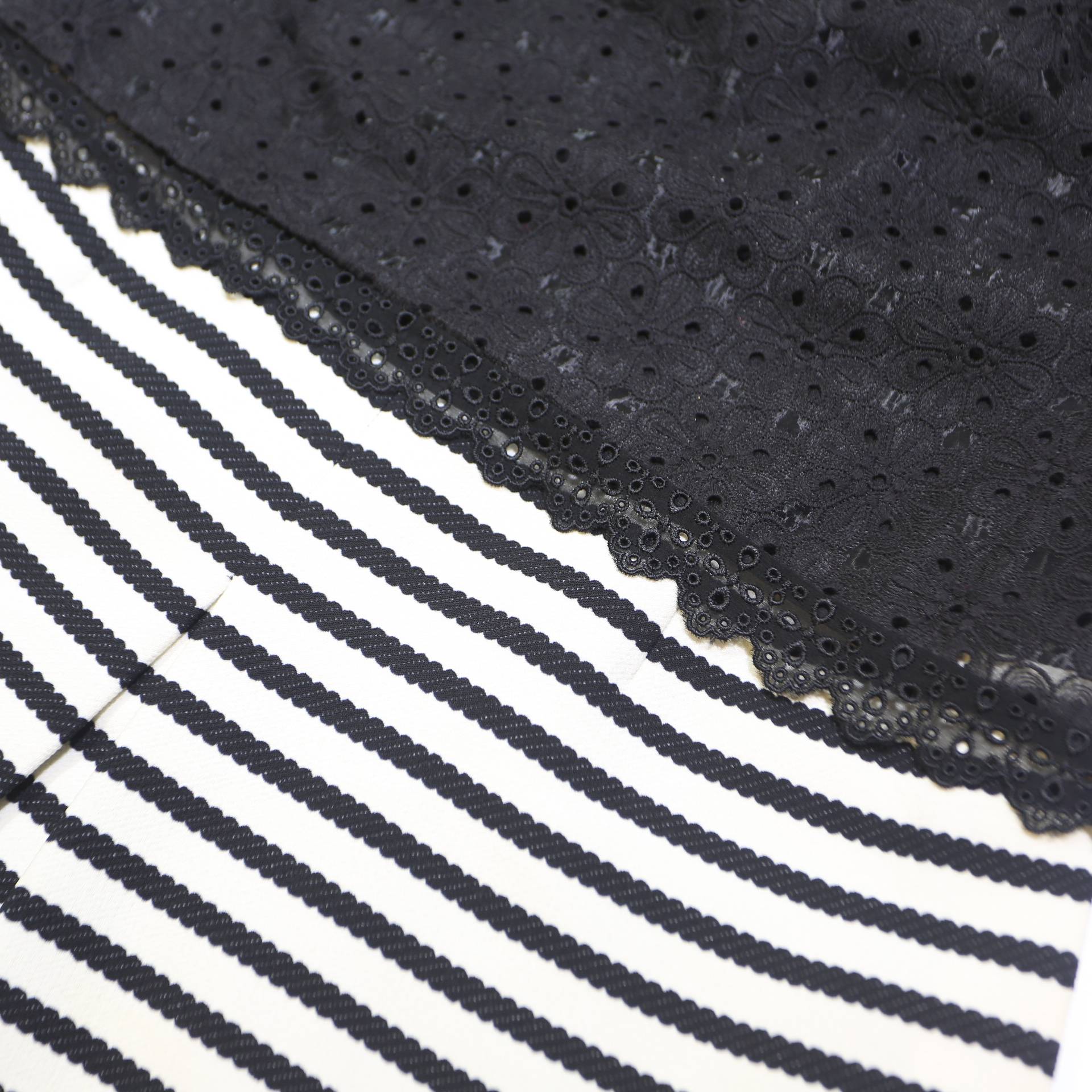 KAREN MILLEN Womens Black & White Sleeveless Day Woven Striped Dress UK 14