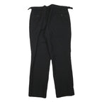 Mens Black Wool Blend Regular Fit Trousers W31 L27 Formal Workwear Zip Closure