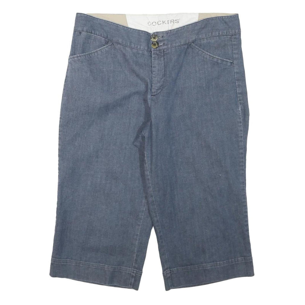DOCKERS Womens Shorts Blue Casual 2XL W35 Cotton Blend Relaxed Fit
