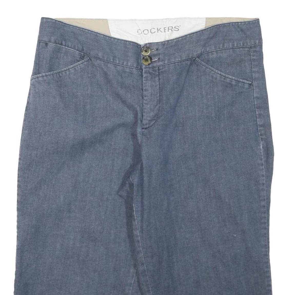 DOCKERS Womens Shorts Blue Casual 2XL W35 Cotton Blend Relaxed Fit