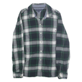 TOMMY HILFIGER Womens Blue Green & White Check Shirt S Classic Cotton Casual