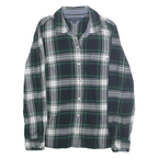 TOMMY HILFIGER Womens Blue Green & White Check Shirt S Classic Cotton Casual
