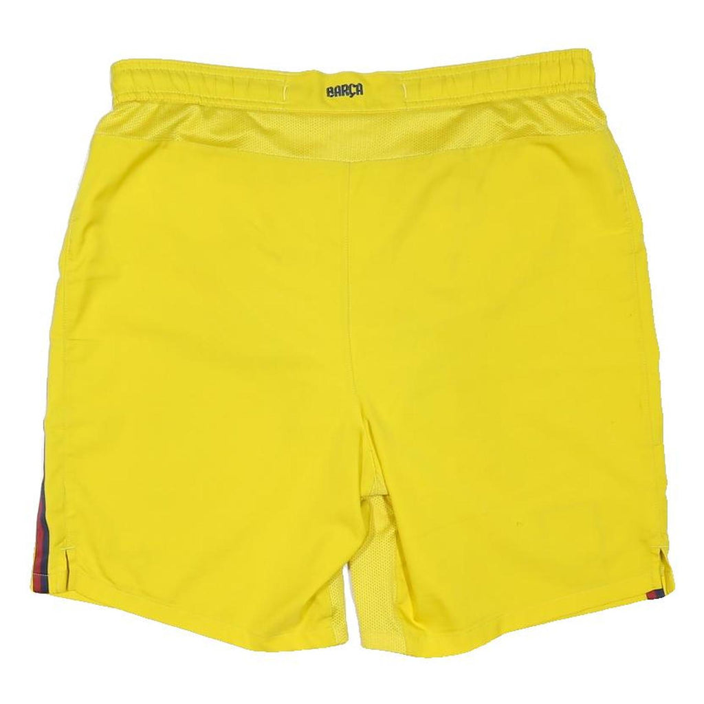 NIKE Mens Yellow FC Barcelona Sports Casual Shorts M W33 Nike Swoosh