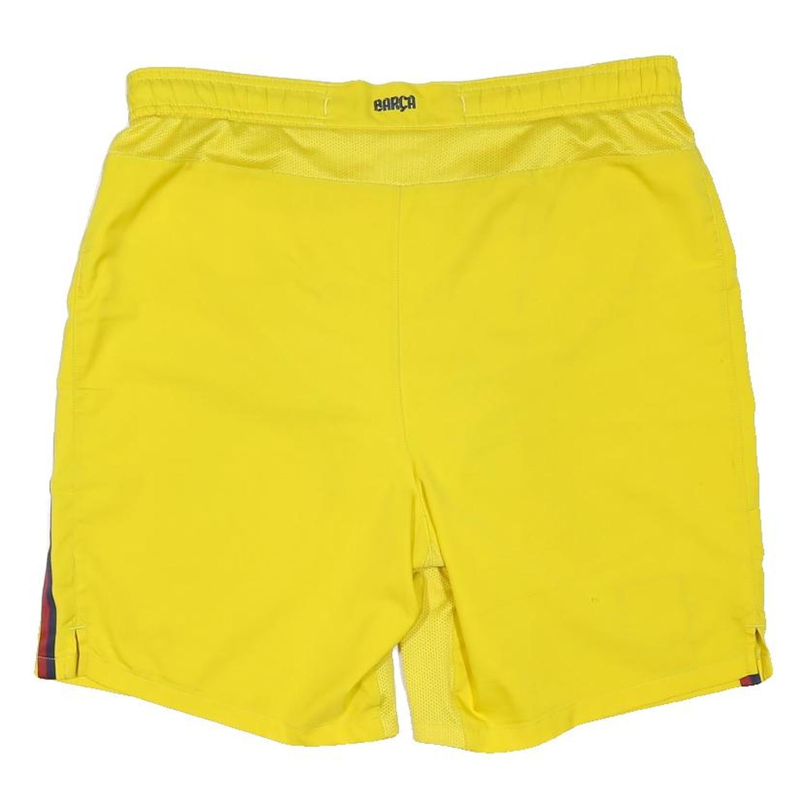 NIKE Mens Yellow FC Barcelona Sports Casual Shorts M W33 Nike Swoosh