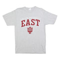 PORT & COMPANY Mens Grey Indiana University East T-Shirt M Short Sleeve Crew