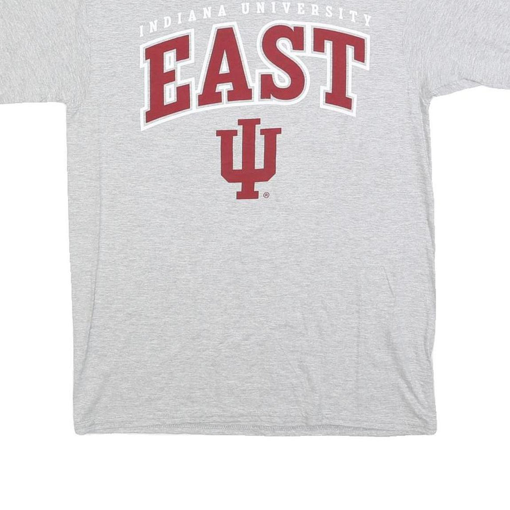 PORT & COMPANY Mens Grey Indiana University East T-Shirt M Short Sleeve Crew