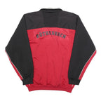 ADIDAS Mens Black & Red Retro Track Jacket L Polyester Zip Striped Sports