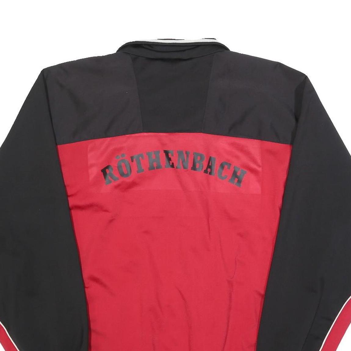 ADIDAS Mens Black & Red Retro Track Jacket L Polyester Zip Striped Sports