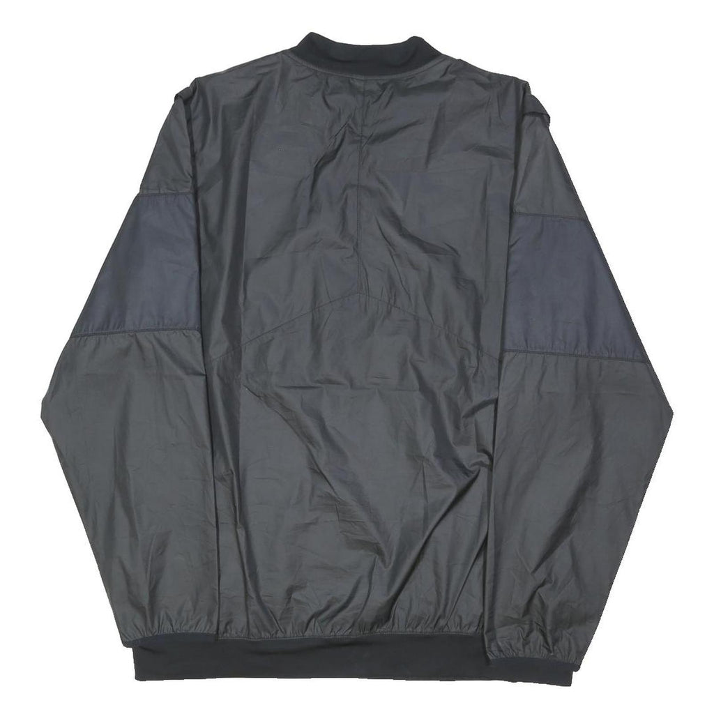 NIKE Mens Black Granite Bay Athletics Lightweight Jacket XL Polyester Plain Zip