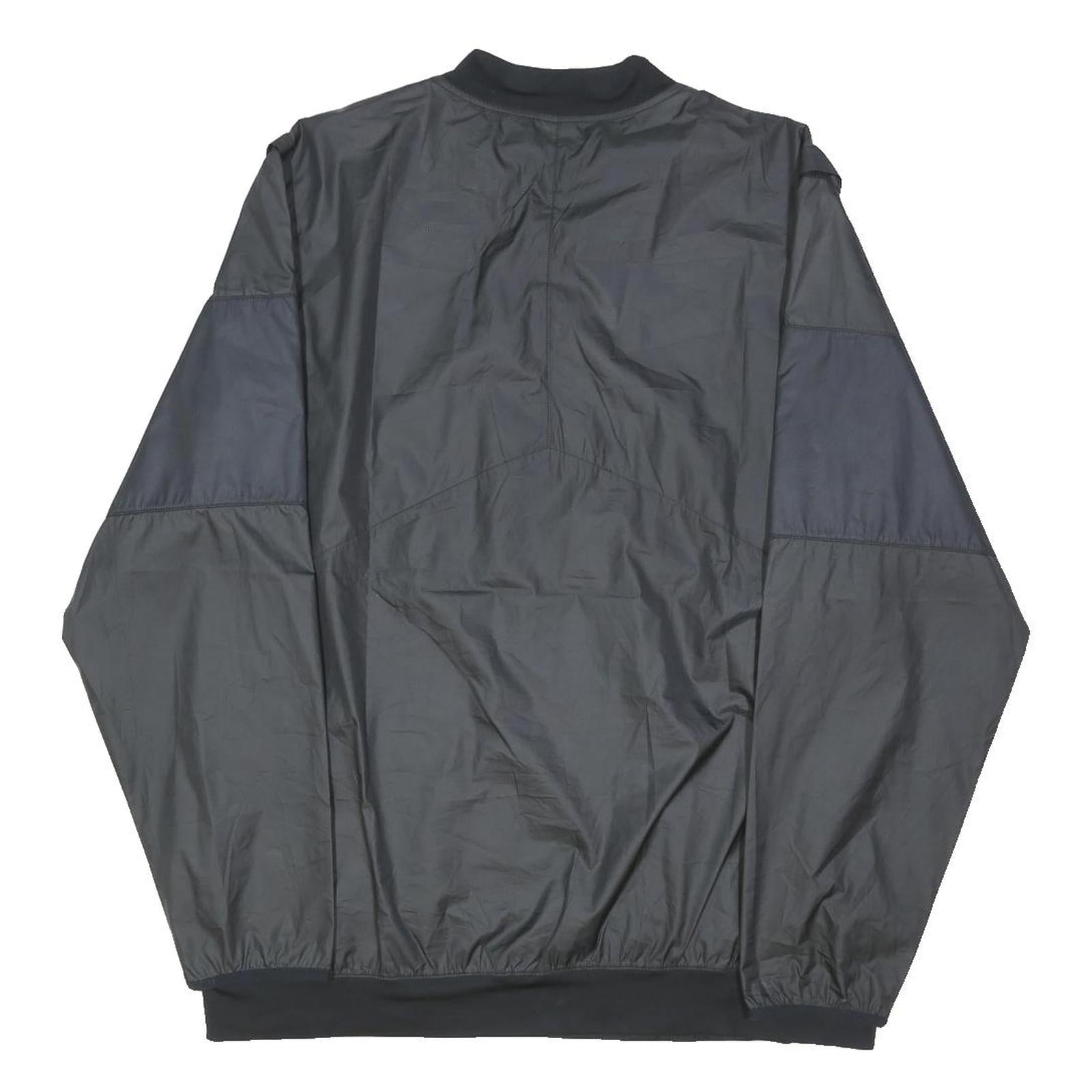 NIKE Mens Black Granite Bay Athletics Lightweight Jacket XL Polyester Plain Zip