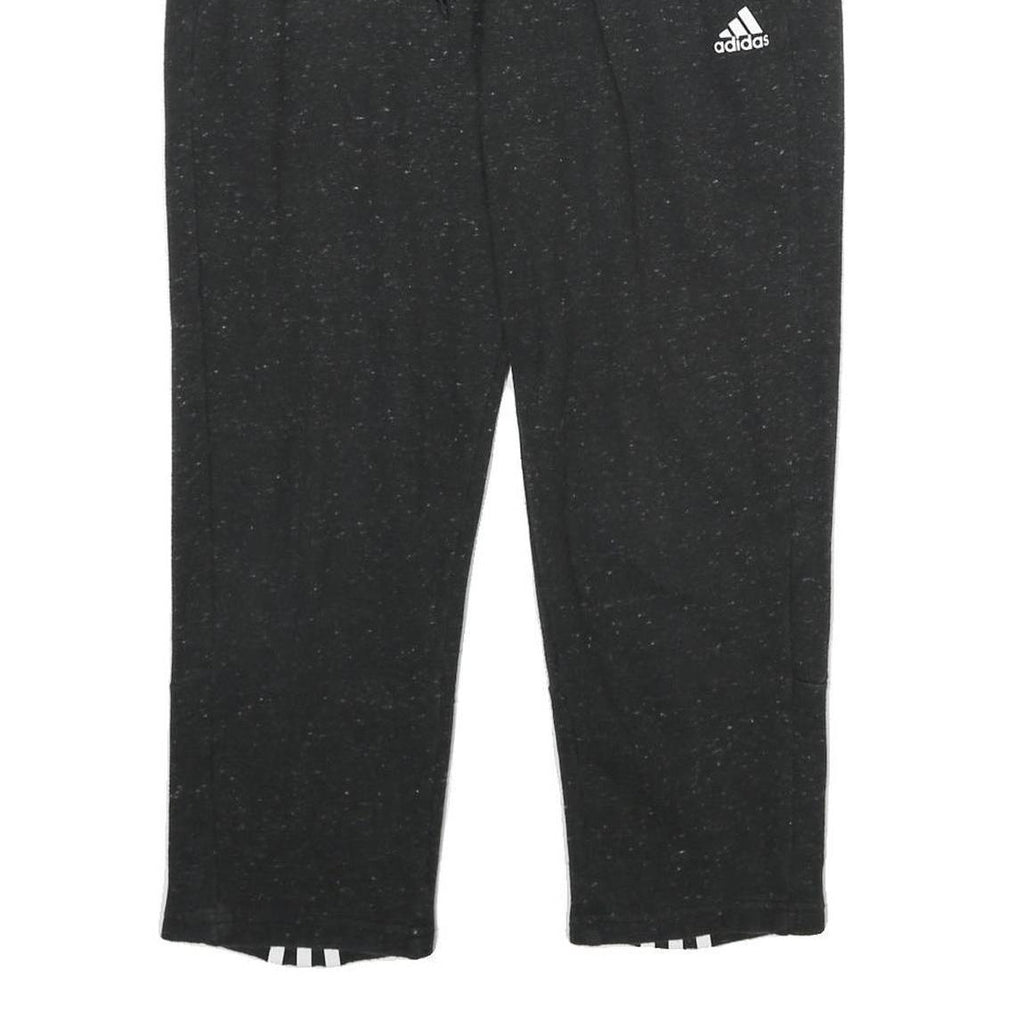 ADIDAS Womens Joggers Black & White L W32 L25 Casual Sportswear Slim Fit Tape