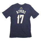 NFL Womens Navy Blue Chargers 17 T-Shirt XL Short Sleeve Crew Neck Football