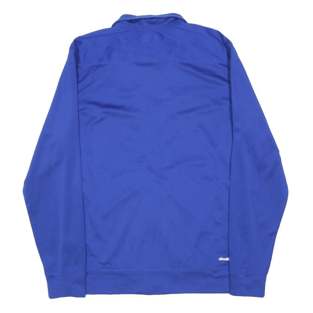 ADIDAS Mens Blue Basketball Jacket M Polyester Blend Zip Front Sportswear
