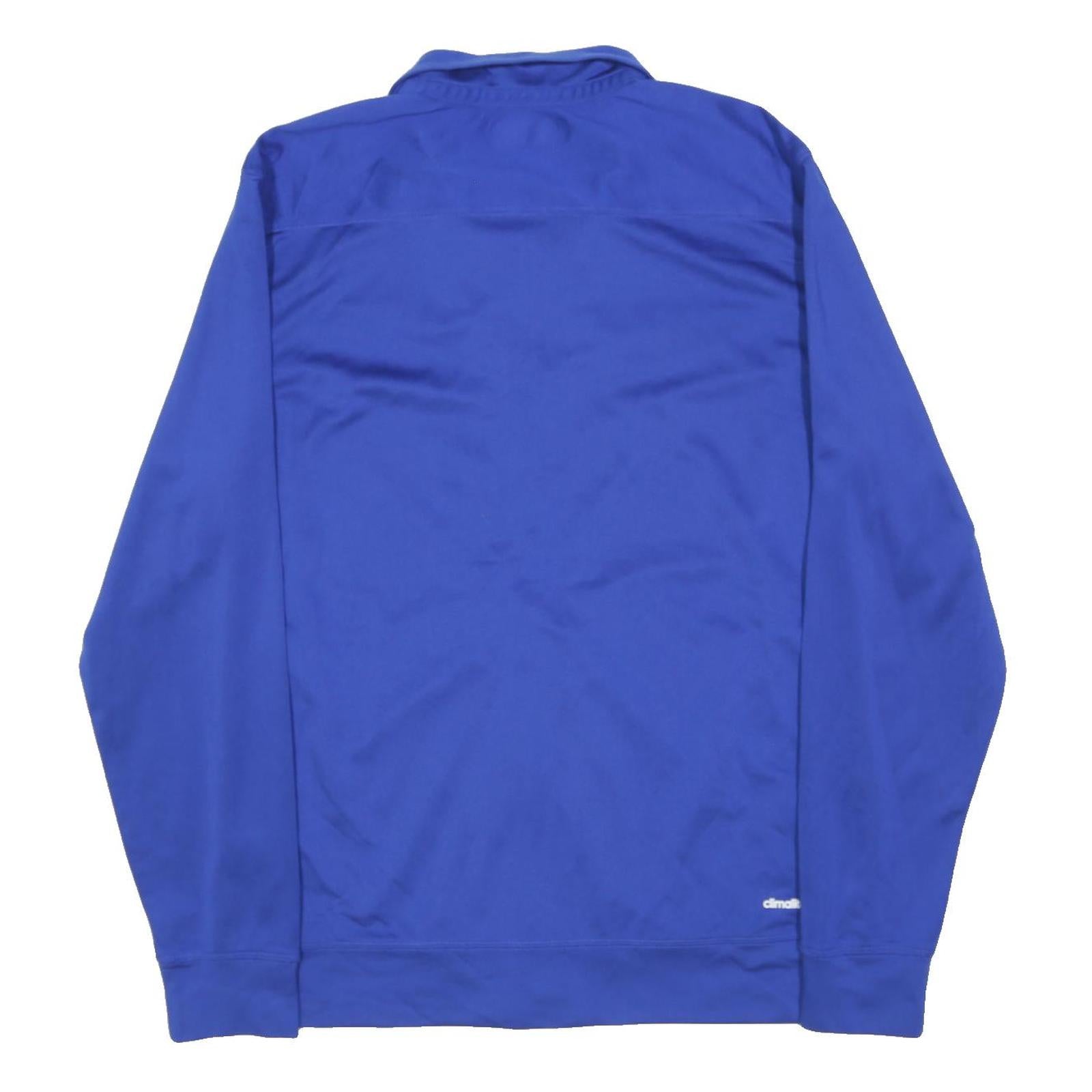 ADIDAS Mens Blue Basketball Jacket M Polyester Blend Zip Front Sportswear