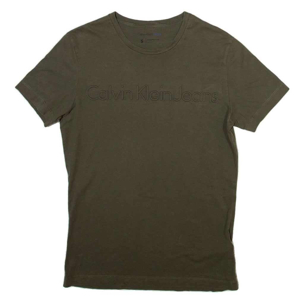 CALVIN KLEIN JEANS Mens T-Shirt Green S