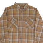 SCHMIDT Mens Beige & Cream Check Shirt M Cotton Blend Casual Button Detail