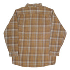 SCHMIDT Mens Beige & Cream Check Shirt M Cotton Blend Casual Button Detail