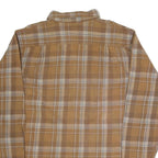 SCHMIDT Mens Beige & Cream Check Shirt M Cotton Blend Casual Button Detail
