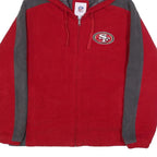NFL Mens Red & Grey Zip Hooded Polyester Jacket XL Fleece San Francisco 49ers