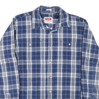TOMMY HILFIGER Mens Blue Check Shirt M Casual Long Sleeve Cotton Blend