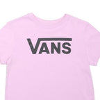 VANS Girls Pink Graphic T-Shirt S Short Sleeve Crew Neck Cotton