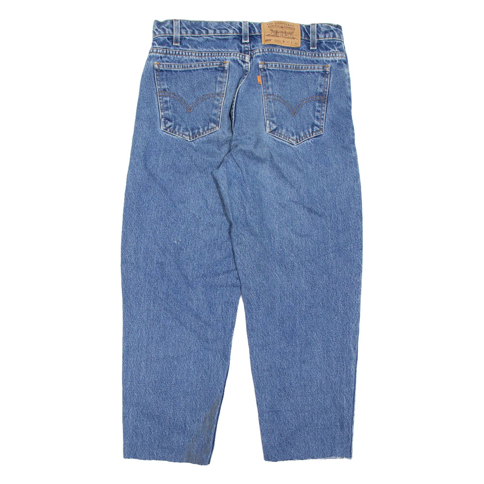 LEVI'S 550 Jeans Mens Blue Relaxed Straight Stone Wash W32 L24