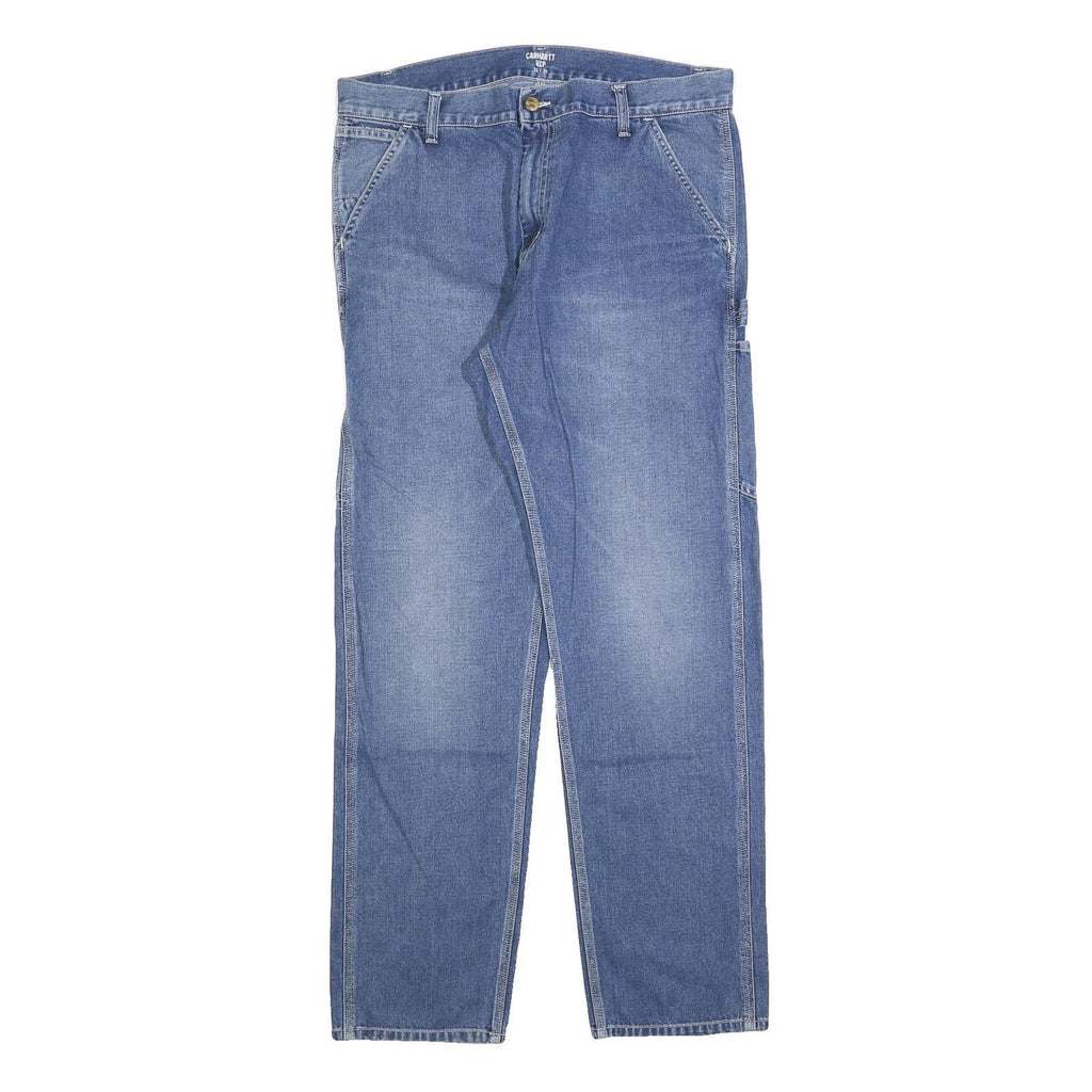 CARHARTT Mens Jeans Blue Relaxed Straight Denim Medium W33 L32 Workwear