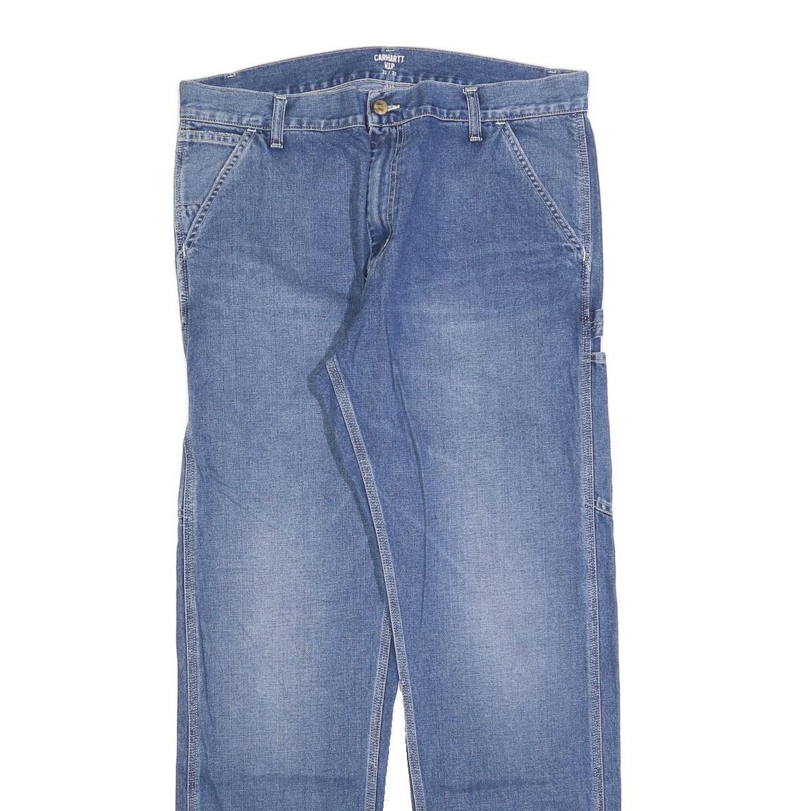 CARHARTT Mens Jeans Blue Relaxed Straight Denim Medium W33 L32 Workwear