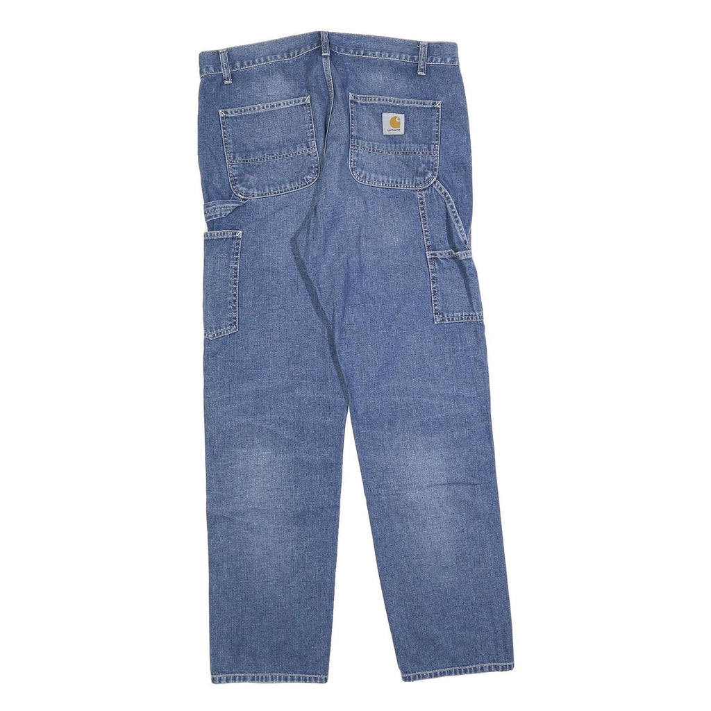 CARHARTT Mens Jeans Blue Relaxed Straight Denim Medium W33 L32 Workwear