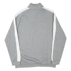 PUMA Mens Grey & White Track Jacket L Cotton Blend Plain Zip Comfort Sport
