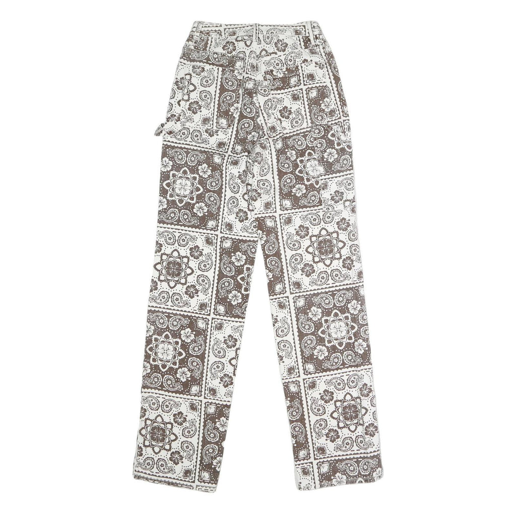 PACSUN Womens Regular Fit Button Closure Printed Cotton Blend Jeans W26 L33