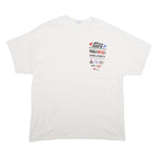 GILDAN Mens White Pedal To The Metal Graphic T-Shirt XL Short Sleeve Crew Neck