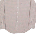 TOMMY HILFIGER Mens White & Red Checked Shirt XL Button Down Casual Cotton Blend