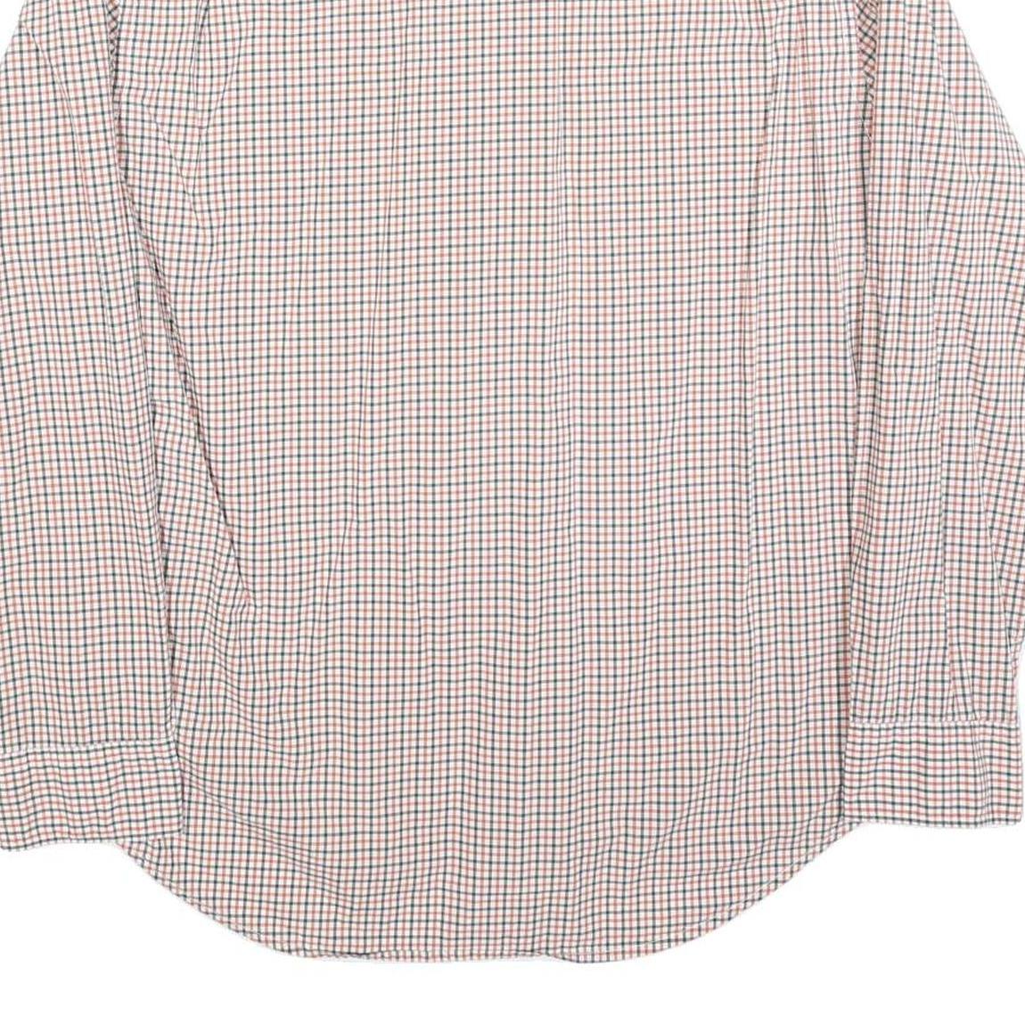 TOMMY HILFIGER Mens White & Red Checked Shirt XL Button Down Casual Cotton Blend