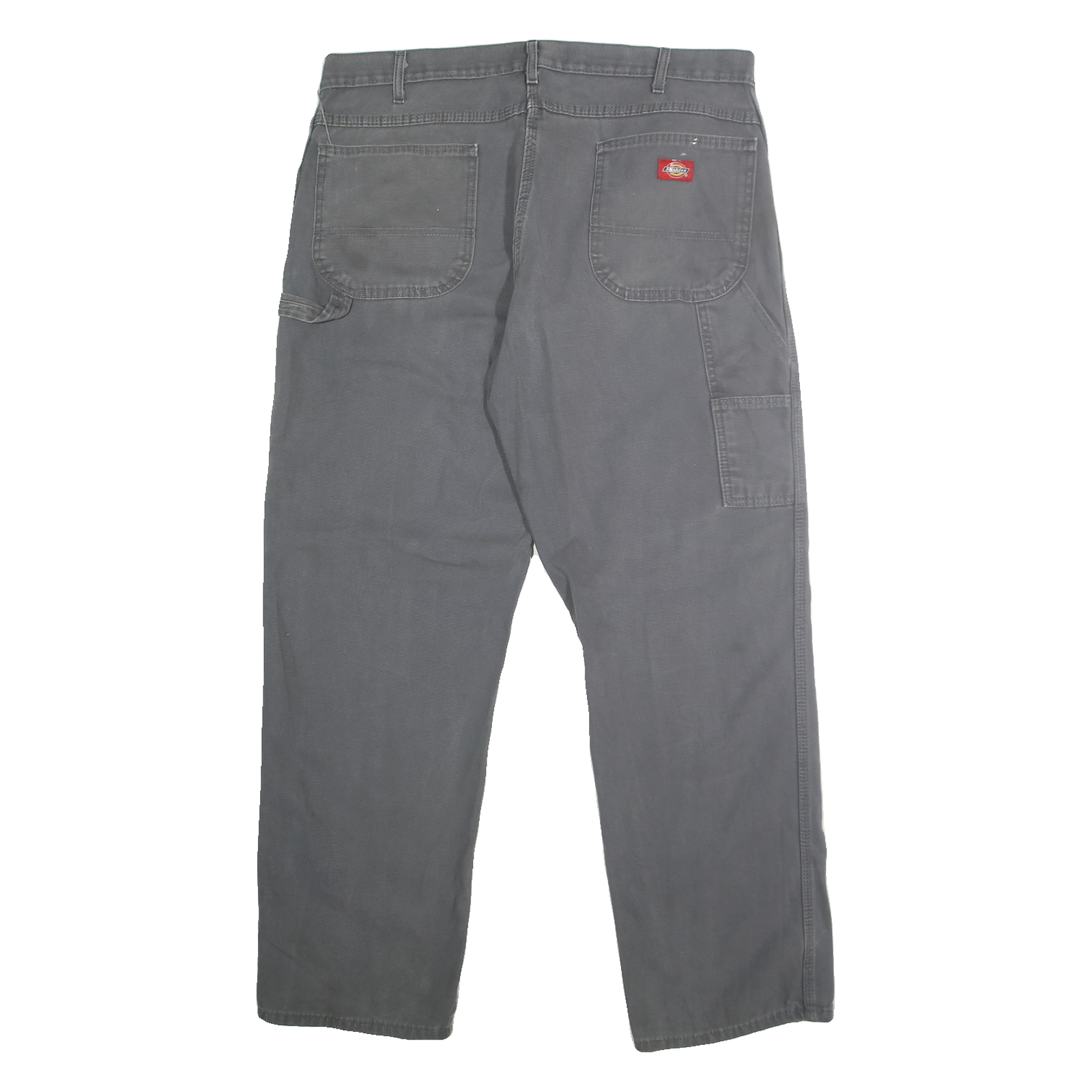 DICKIES Mens Regular Fit Grey Denim W38 L32 Workwear Zip Closure Jeans