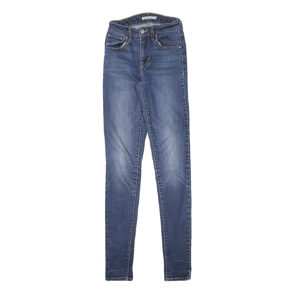 LEVI'S Womens Blue Slim Skinny Denim Medium W22 L32 Stretch Cotton Blend Jeans