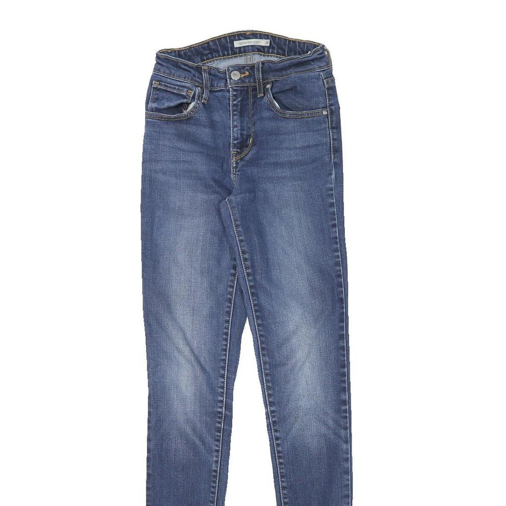 LEVI'S Womens Blue Slim Skinny Denim Medium W22 L32 Stretch Cotton Blend Jeans