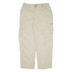 TCM Cargo Zip-off Mens Trousers Beige Loose Straight Nylon W35 L31
