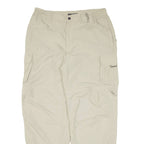 TCM Cargo Zip-off Mens Trousers Beige Loose Straight Nylon W35 L31