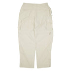 TCM Cargo Zip-off Mens Trousers Beige Loose Straight Nylon W35 L31