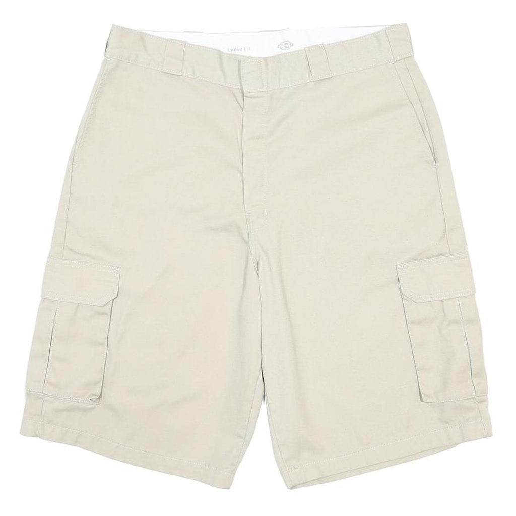 DICKIES Mens Shorts Beige Cargo Casual Cotton M W34 Durable Workwear
