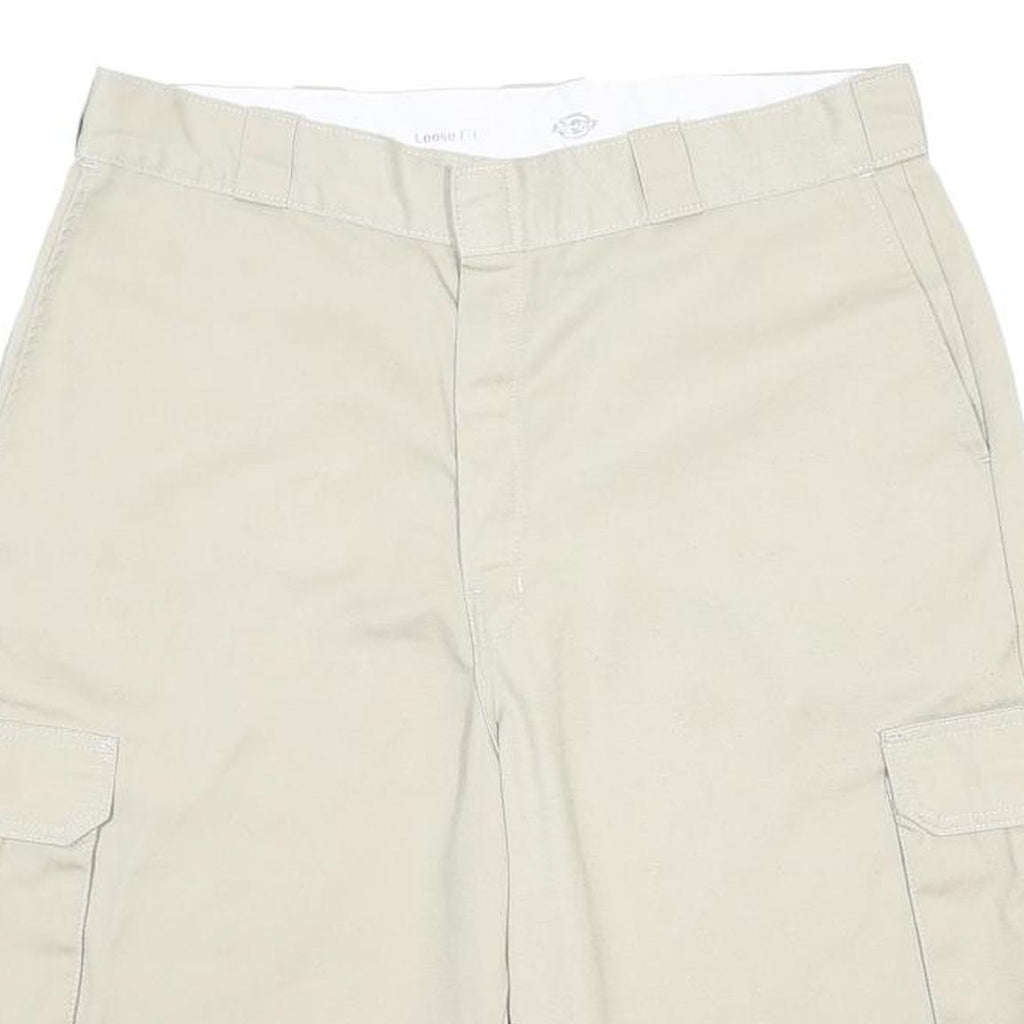 DICKIES Mens Shorts Beige Cargo Casual Cotton M W34 Durable Workwear
