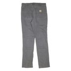 CARHARTT Mens Cotton Blend Grey Regular Straight Trousers W33 L32 Workwear